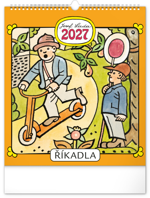 NOTIQUE Nástěnný kalendář Josef Lada – Říkadla CZ 2027, 30 x 34 cm