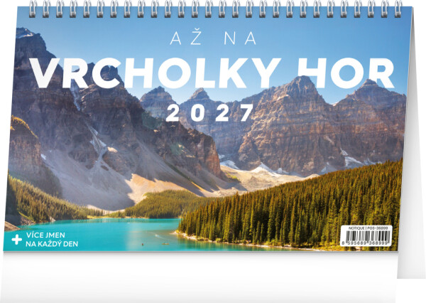 NOTIQUE Stolní kalendář Až na vrcholky hor CZ 2027, 23,1 x 14,5 cm
