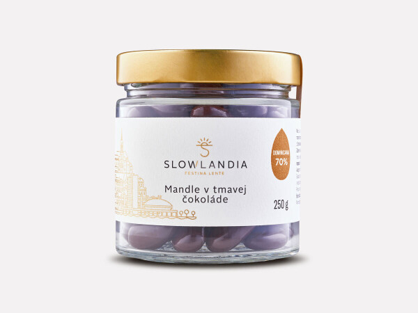 Mandle v tmavé čokoládě 250 g