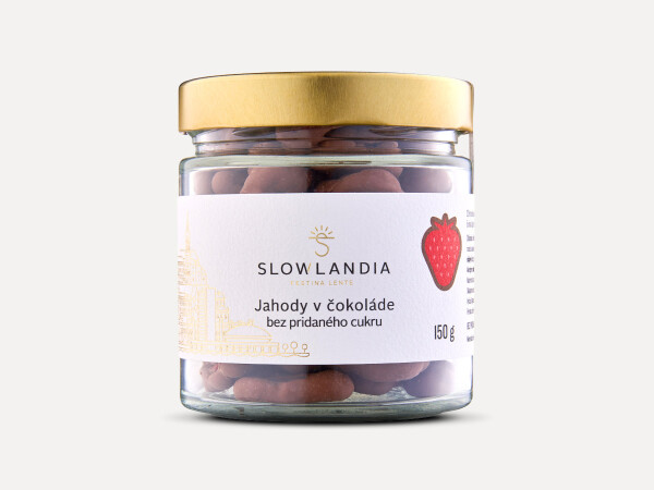 Jahody v čokoládě bez přidaného cukru 150 g