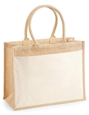 WM427 Cotton Pocket Jute Shopper - Reklamnepredmety