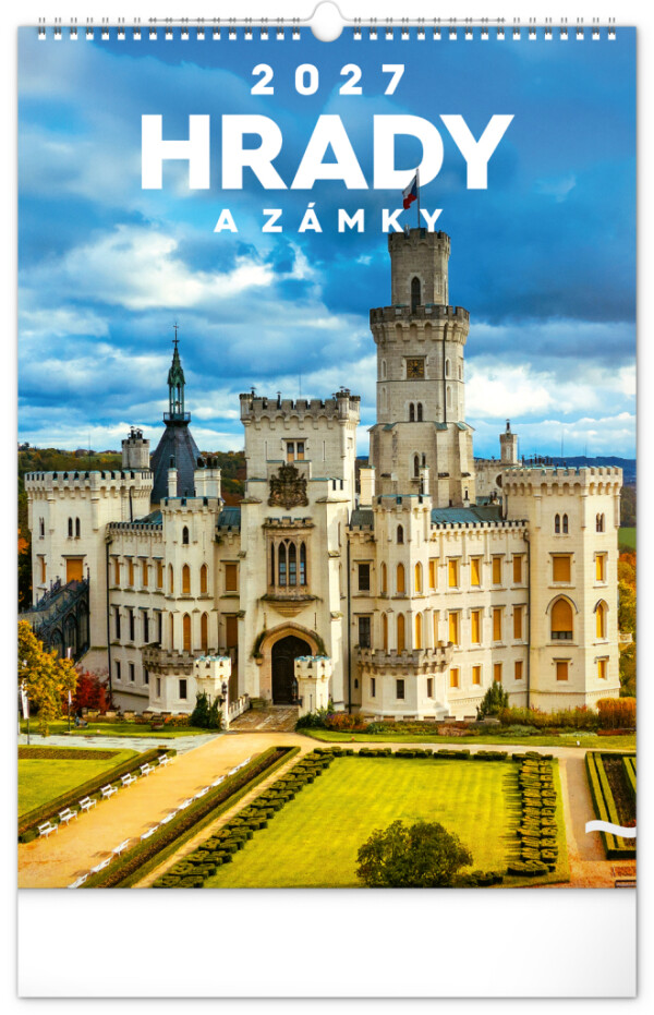 NOTIQUE Nástěnný kalendář Hrady a zámky CZ 2027, 33 x 46 cm
