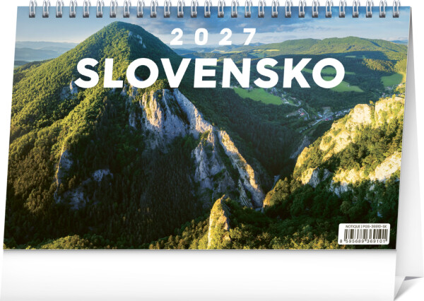 NOTIQUE Stolní kalendář Slovensko 2027, 23,1 x 14,5 cm