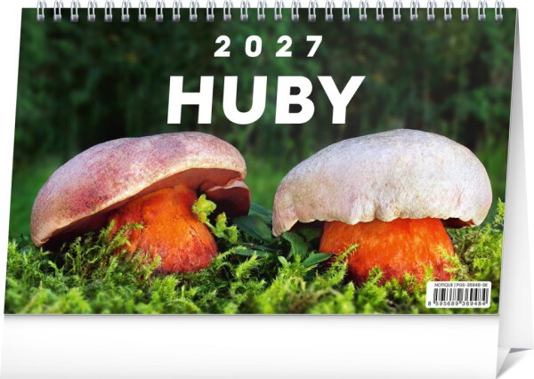 NOTIQUE Stolní kalendář Houby 2027, 23,1 x 14,5 cm
