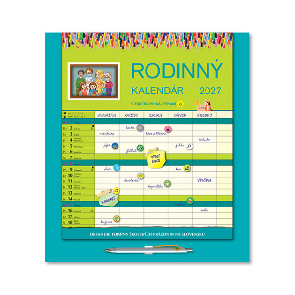 Nástěnný kalendář Rodinný kalendář 2027
