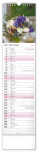 NOTIQUE Nástěnný kalendář Květiny – Květiny CZ/SK 2027, 12 x 48 cm - pgn-36841-l_09 - variant Pg PGN-36841-L