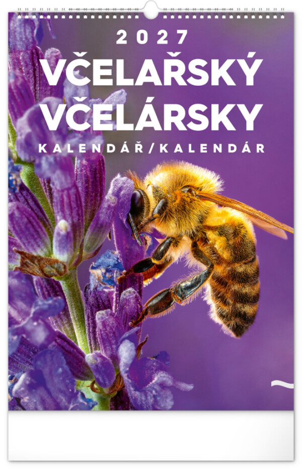 NOTIQUE Nástěnný kalendář Včelařský – Včelařský CZ/SK 2027, 33 x 46 cm