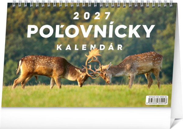 NOTIQUE Stolní Lovecký kalendář 2027, 23,1 x 14,5 cm