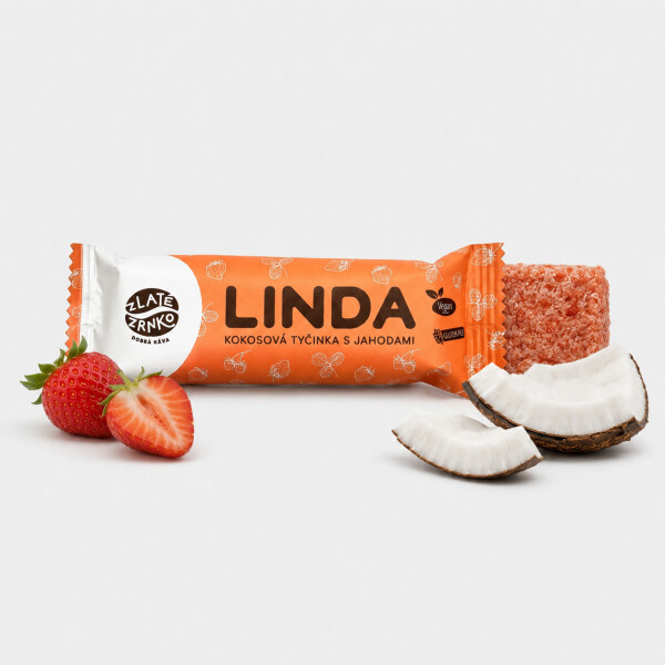 Linda jahodová - kokosová tyčinka s jahodami 40 g
