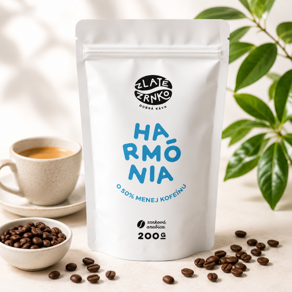 Zrnková káva Harmonie (o 50% méně kofeinu)