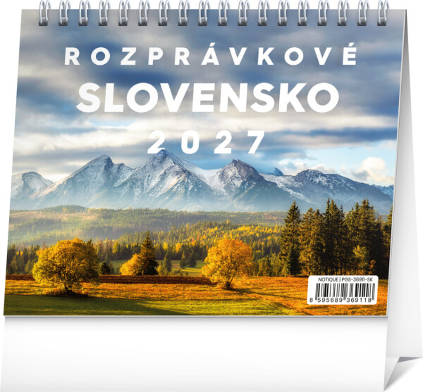 NOTIQUE Stolní kalendář Pohádkové Slovensko 2027, 16,5 x 13 cm