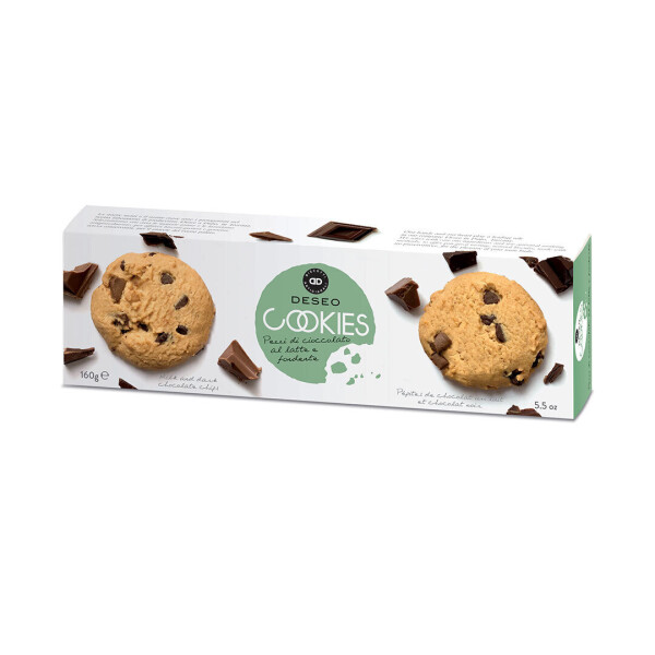Máslové cookies s kousky tmavé a mléčné čokolády 160 g