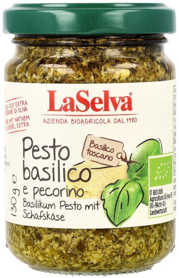 Bazalkové pesto s pecorinem a olivovým olejem 130 g