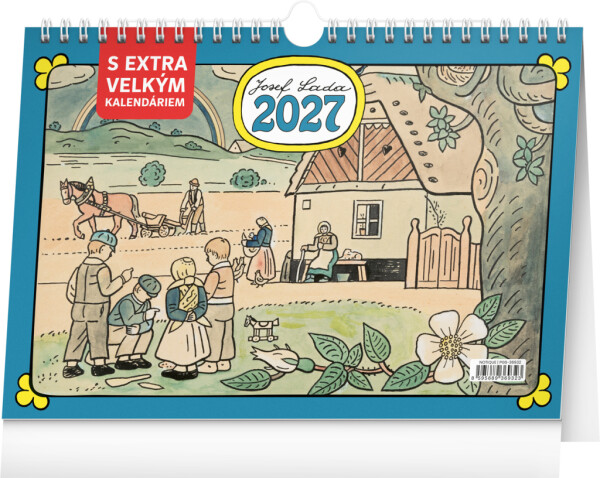 NOTIQUE Stolní kalendář Josef Lada CZ 2027, 30 x 21 cm