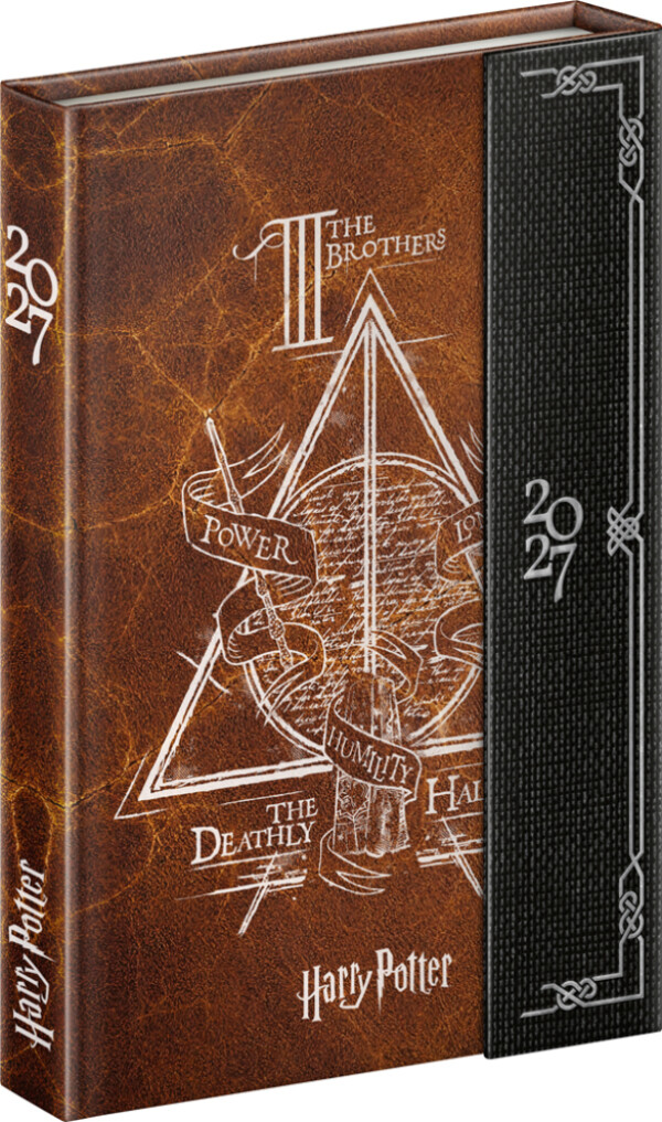 Magnetický týdenní diář NOTIQUE Harry Potter – Relikvie smrti 2027, 11 x 16 cm