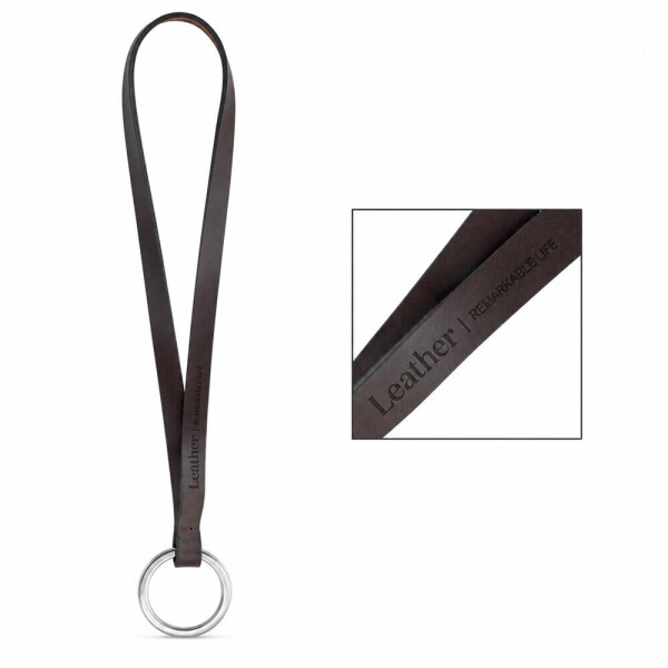 Vytištěný vzorek Lanyard LEATHER Short Slim (10 mm)