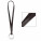 Vytištěný vzorek Lanyard LEATHER Short Slim (10 mm) — hnědá