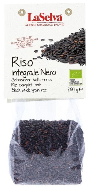 Černá celozrnná rýže Organic 250 g — různé barvy
