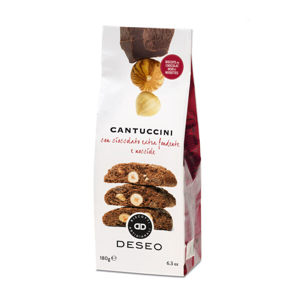 Extra čokoládové Cantuccini s toskánskými lískovci IGP 180 g