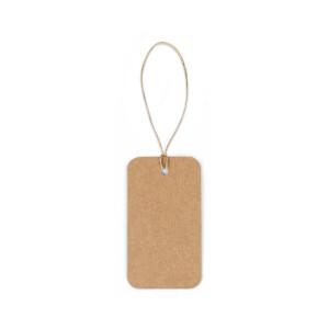 LABEL RECTANGULAR. Štítek vyrobený ze 100% recyklovaného papíru (700 g/m²) ve tvaru obdélníku — přírodná