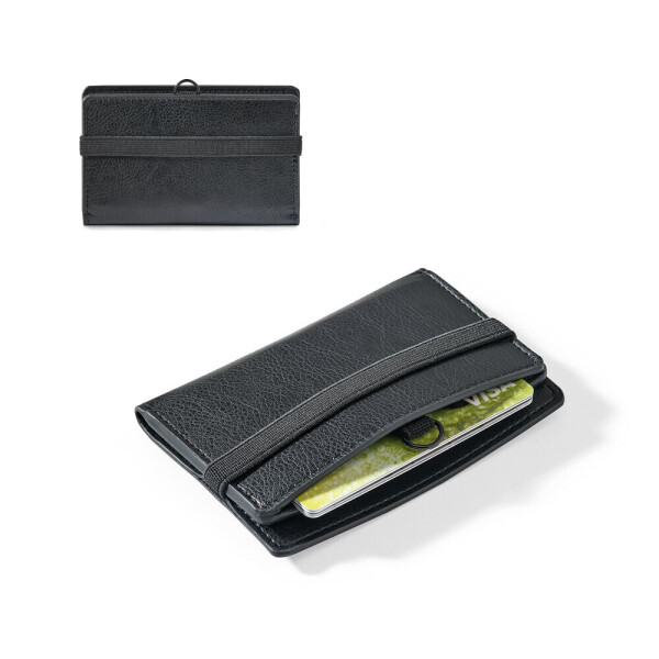 GLENN. PU card case with elastic closure