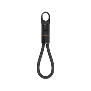 Rychlonabíjecí kabel s karabinou Nordic Drift Everest USB-C 60W — černá