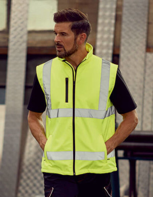 YK006 Hi Vis Softshell vesta - Reklamnepredmety