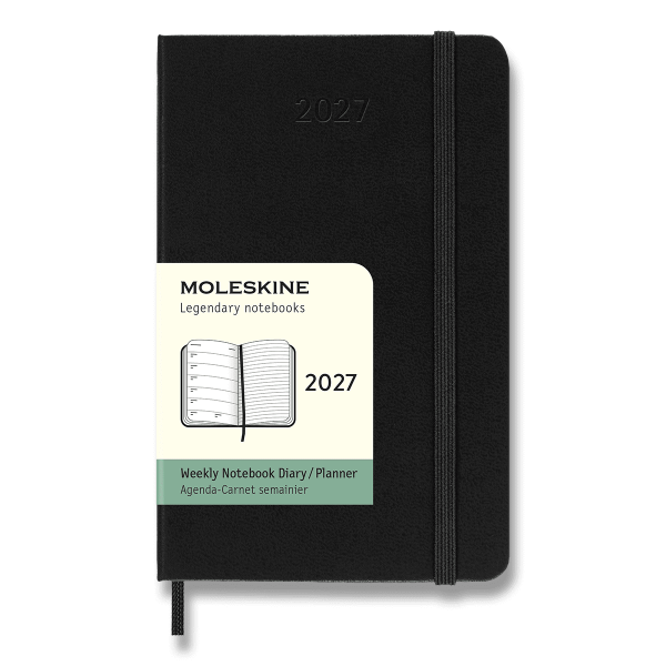 Diář Moleskine 2027 - tvrdé desky, S, týdenní