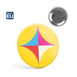 Button P'IN 9. Button P'IN 9. Odznak na špendlík — stříbrná