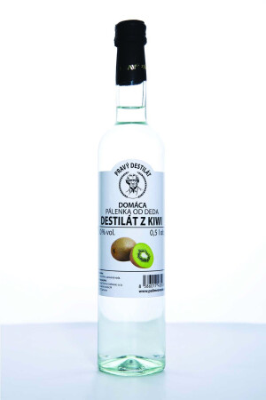 Domácí pálenka od dědy – pálenka z KIWI 50%, 500 ml — transparentná