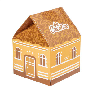 CreaBox Hut dárková krabička ve tvaru domečku — bílá