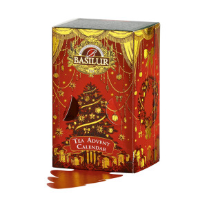 ADVENT. Čajový adventní kalendář — červená
