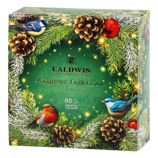EALDWIN XMAS. Kolekce 60 čajů – zelené čaje s příchutí