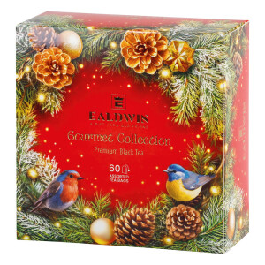 EALDWIN XMAS RED. Kolekce 60 čajů – černé čaje s příchutí — červená