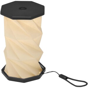 Skládací stolní lampa Celestia z recyklovaného plastu — černá