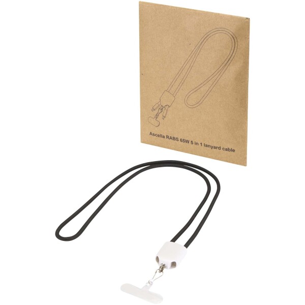Nabíjecí kabel Ion 65 W s poutkem z recyklovaného plastu, 5 v 1