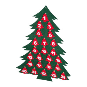 DIY adventní kalendář Saratov — zelená tmavá 34 x 2 x 45 cm