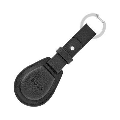 Key ring with AirTag holder Classic Grained Black