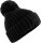 Pletená čepice s bambulí "Toasty Patch" B 329 — černá onesize