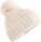 Pletená čepice s bambulí "Toasty Patch" B 329 — béžová svetlá onesize