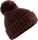 Pletená čepice s bambulí "Toasty Patch" B 329 — hnědá onesize