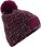 Pletená čepice s bambulí "Ramble Patch" B 331 — vínová, melír onesize