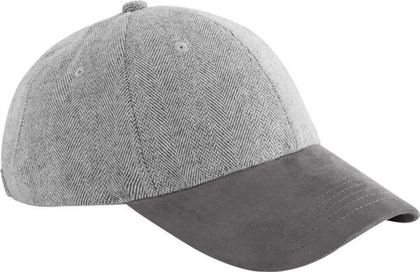 6 panelová kšiltovka "Herringbone Suede" B 627