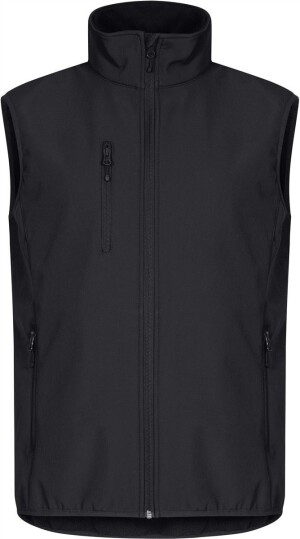 Pánská 3-vrstvá softshellová vesta Classic Softshell Vest M — černá XS