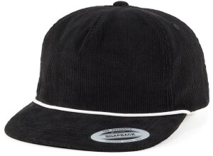 5 panelová kšiltovka "Corduroy" 6502CD — černá onesize