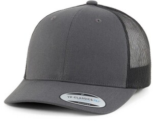 6 panelová kšiltovka "2-Tone Trucker" 6606TNU — černá, Uhelně šedá onesize