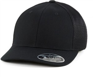 6 panelová Trucker kšiltovka "Double Mesh" 110DMT — černá onesize
