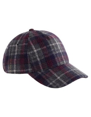 Wool Blend Check Cap — modrá námořnická One Size