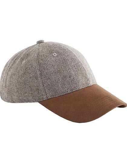 Suede Peak Herringbone Cap