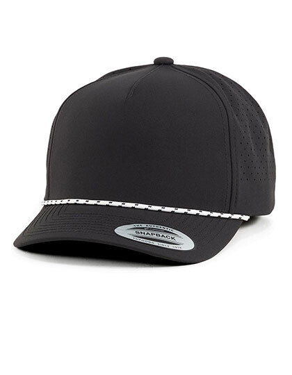 YP Classics 5-Panel Snapback Cap with Perforations and Braided Rope